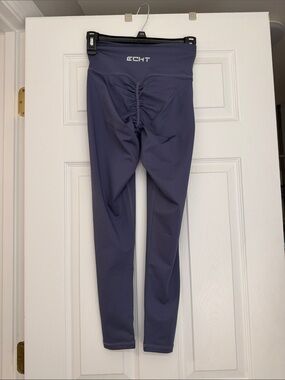ECHT Dusty Blue High-Waist Scrunch Back Leggings